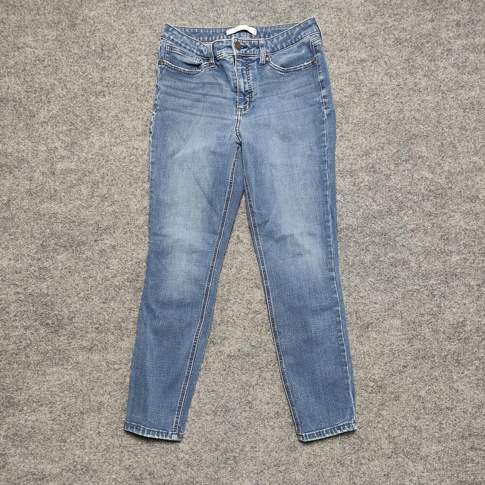 LC Lauren Conrad High Rise Skinny Jeans Womens 8 Medium Wash Blue Stretch Denim